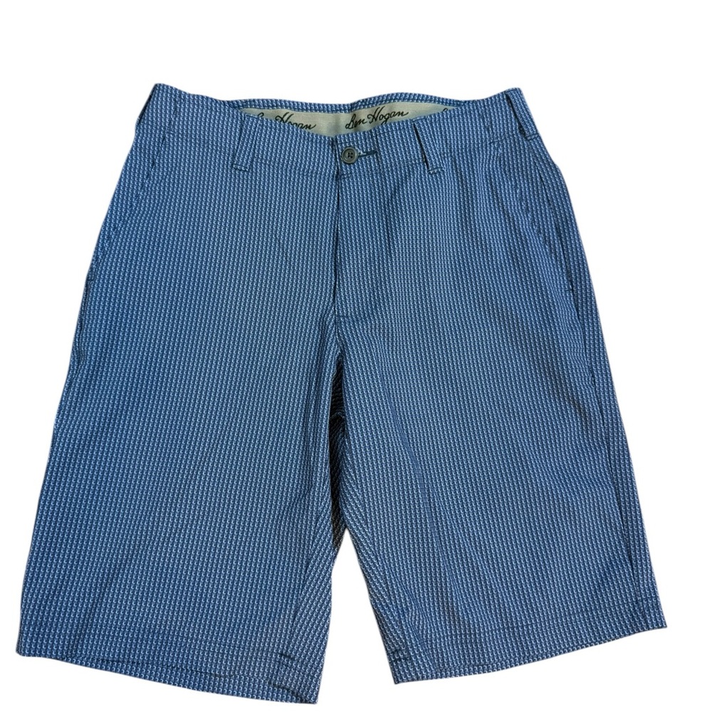 Ben Hogan Blue Checkered Men's Golf Preppy Shorts Sz 30 Classic Casual